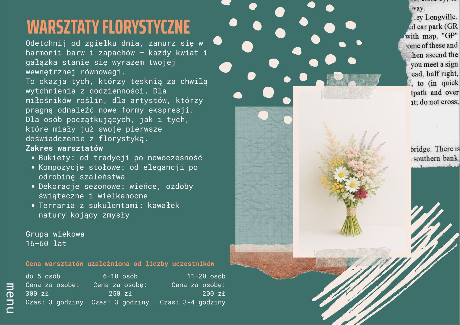 Makieta warsztatów florystycznych
