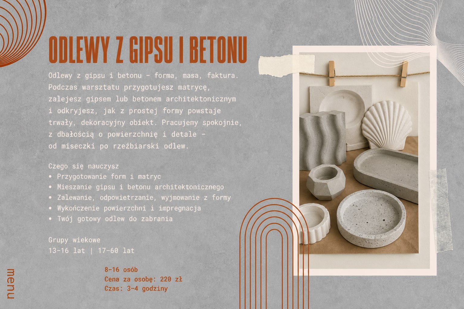Makieta warsztatu Odlewy z gipsu i betonu
