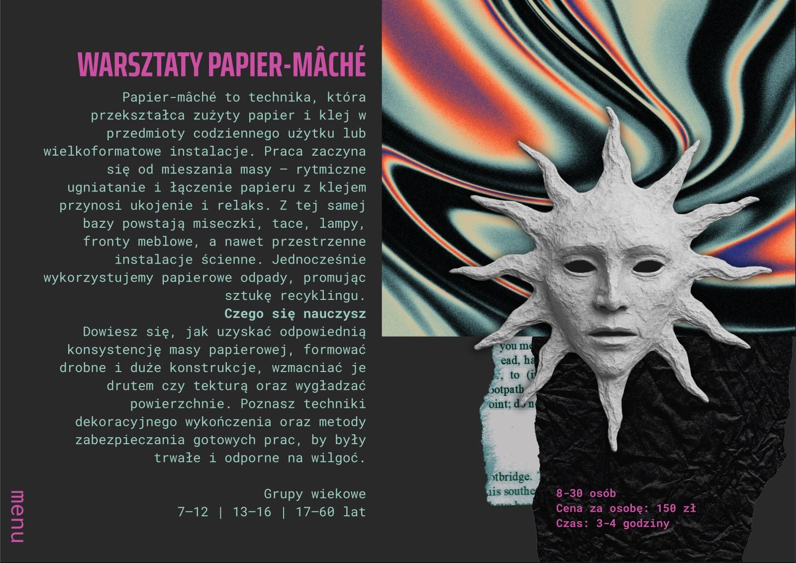 Makieta warsztatu Paper Mache — papier-mâché
