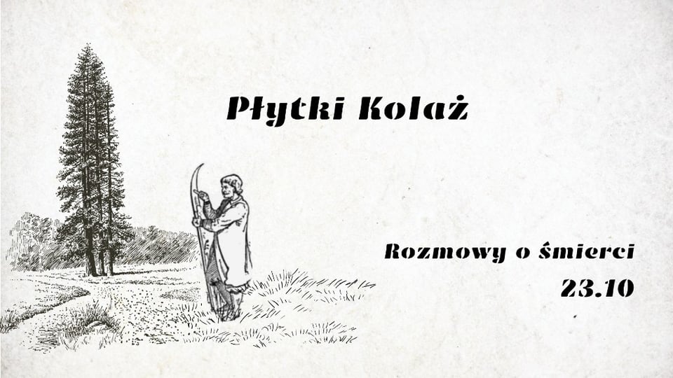Grafika: Rozmowy o śmierci - Płytki Kolaż